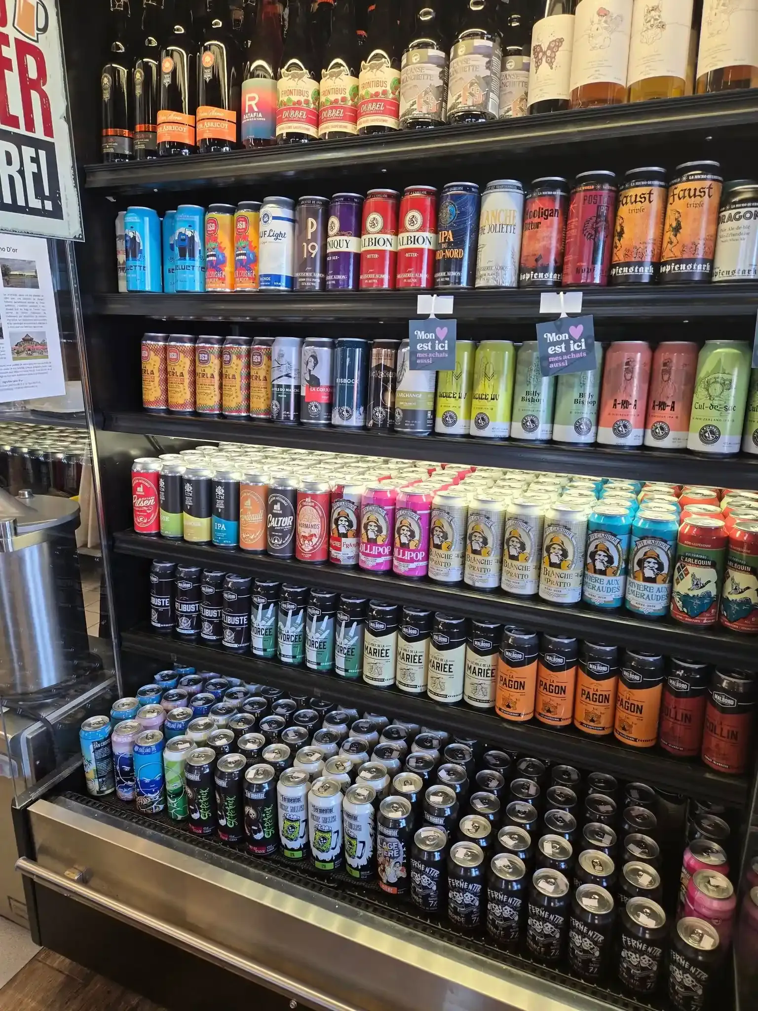 Sélection de bières locales et importées à Lavaltrie